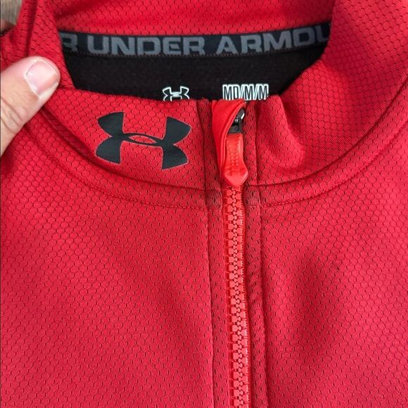 ((2 PIECE)) MENS NIKE AND UNDER ARMOUR QUARTER ZIP PULLOVERS SIZE MED - Picture 3 of 6
